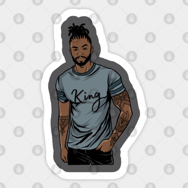 King Sticker by Sazzy's